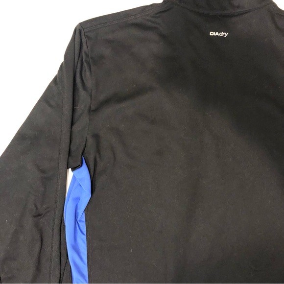 Diadora Track Pullover Half zip Womens Siz Xl Black & Blue - Picture 15 of 16